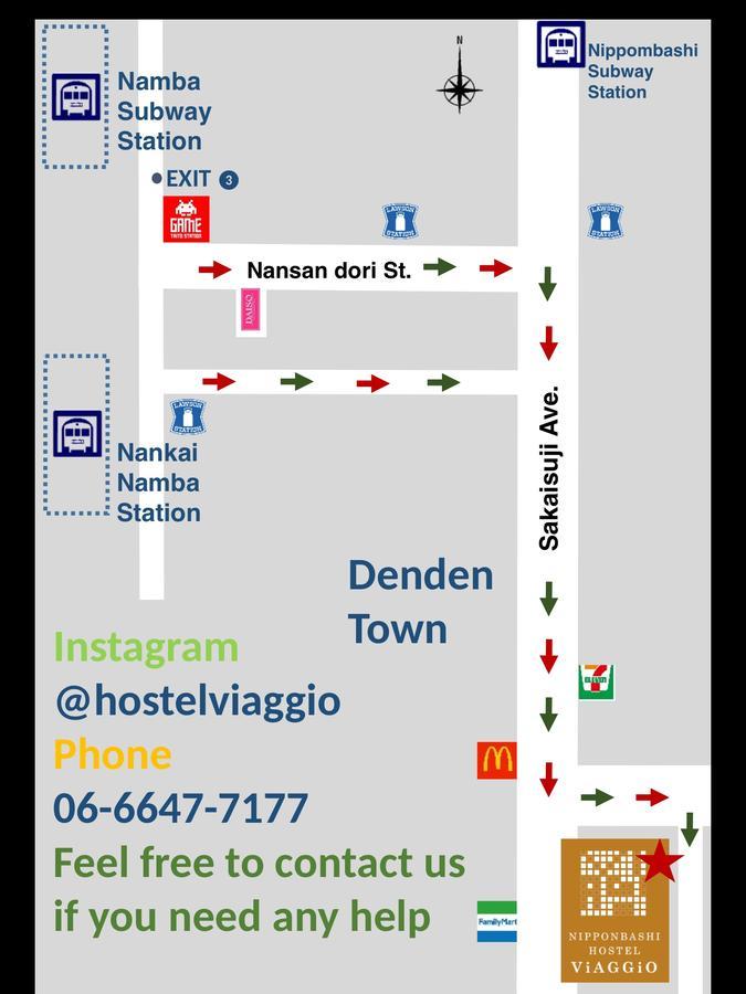 Hostel Viaggio Осака Екстер'єр фото